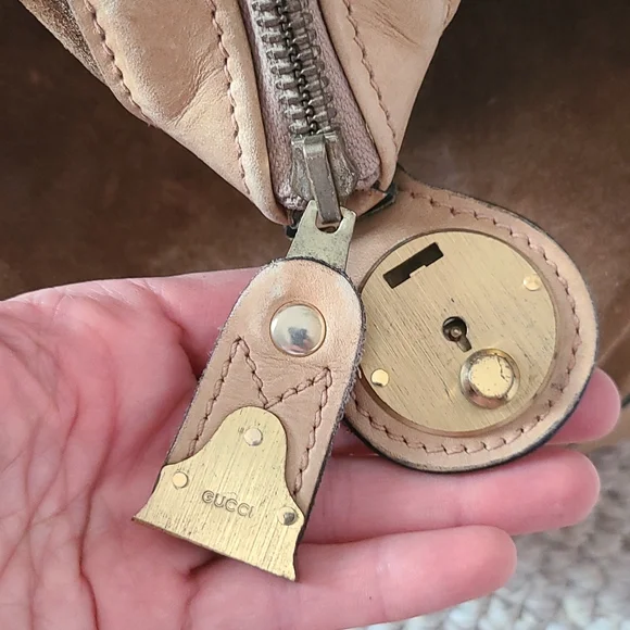 GUCCI suede travel bag, vintage, large rectangular satchel,  rare - Picture 7 of 16